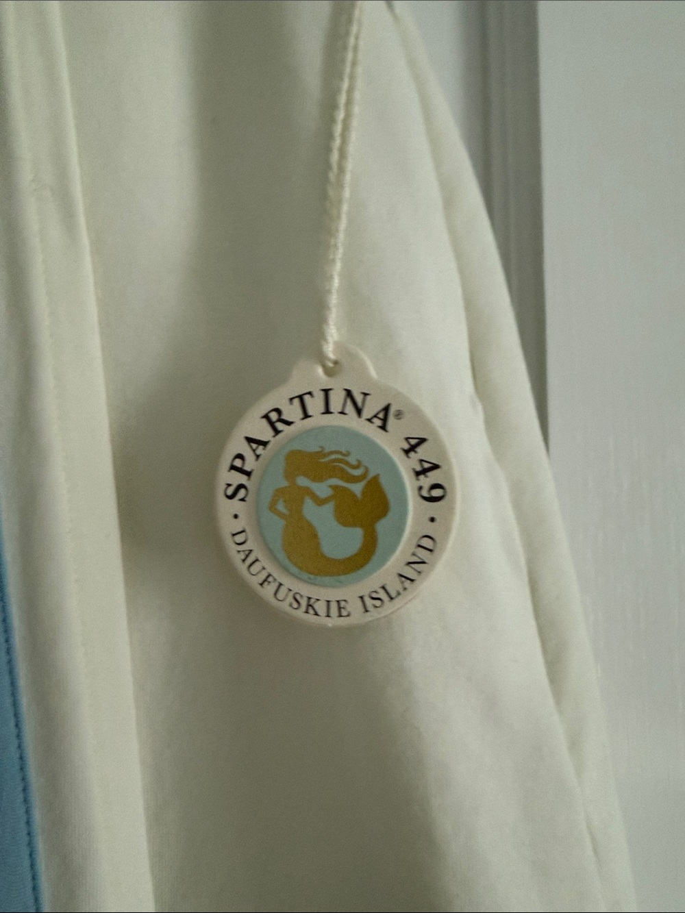Spartina 449 Cream Skort with Blue and Olive Trim - Picture 3 of 7